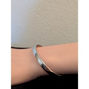 Vintage 50's/60's BAB Sterling Silver HInged Bangle Safety Bar Bangle Bracelet